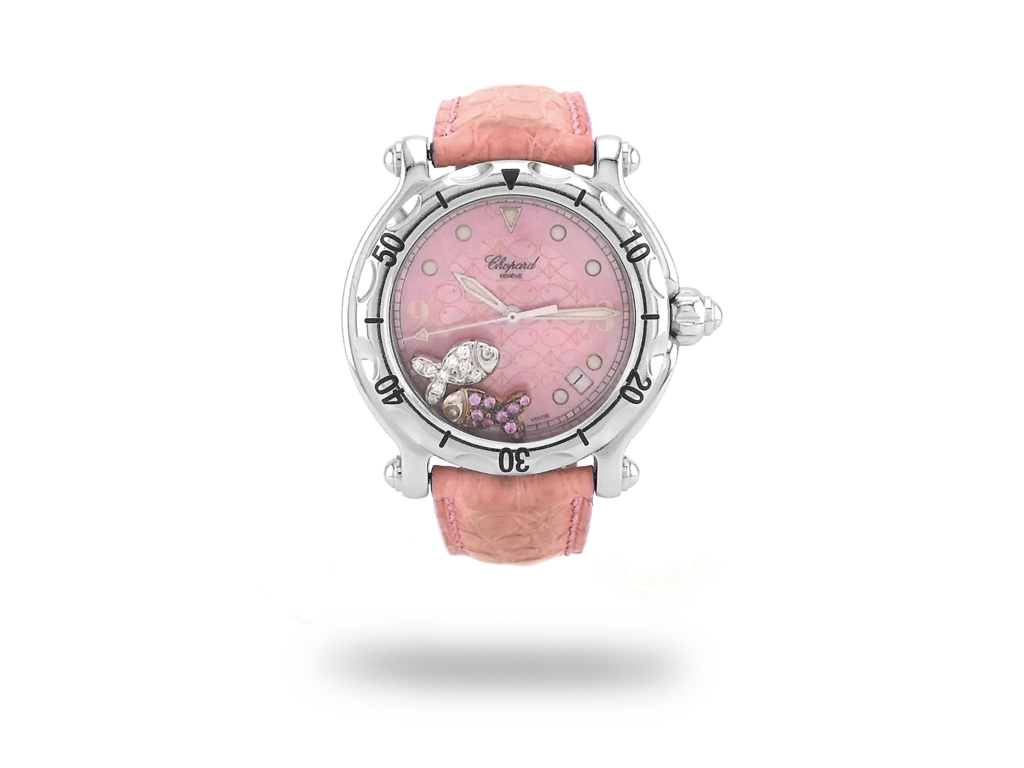 Chopard Happy Sport Watch with Diamond and Pink Sapphire | Jewel in a Box